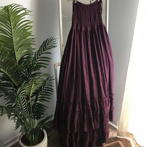 Deep wine romantic maxi